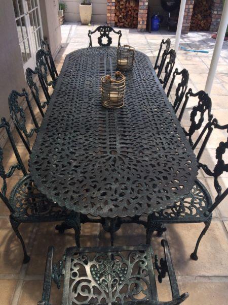 Wrought Iron - All weather 12 Seater Outside Furniture