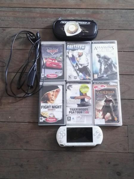 Sony psp white with accessories for sale
