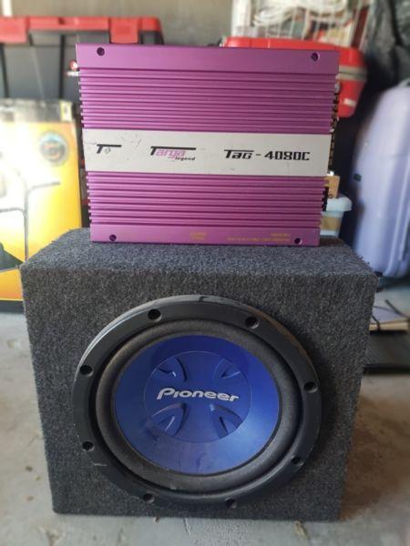 Car sub woofer with amp