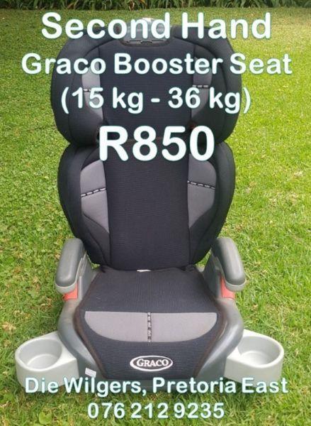 Second Hand Graco Booster Seat (15 kg - 36 kg) - Grey and Black
