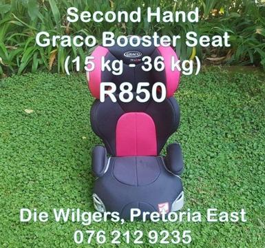 Second Hand Graco Booster Seat (15 kg - 36 kg) - Pink and Black
