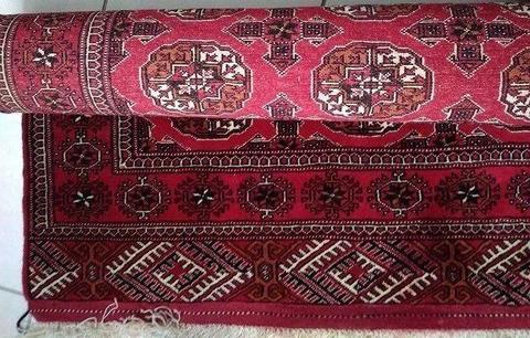 Genuine Wool Hand Knotted Turkoman Persian Rug with Certificate of Authentication