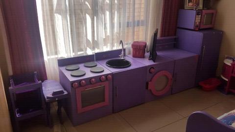 Kiddies Kitchen Set and Heart Shape Bed for sale