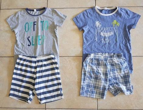 2 X Boys Naartjie Summer Pyjama Sets (Age 4-5)