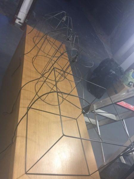 Designer Wire pendant hanging lampshades - black steel