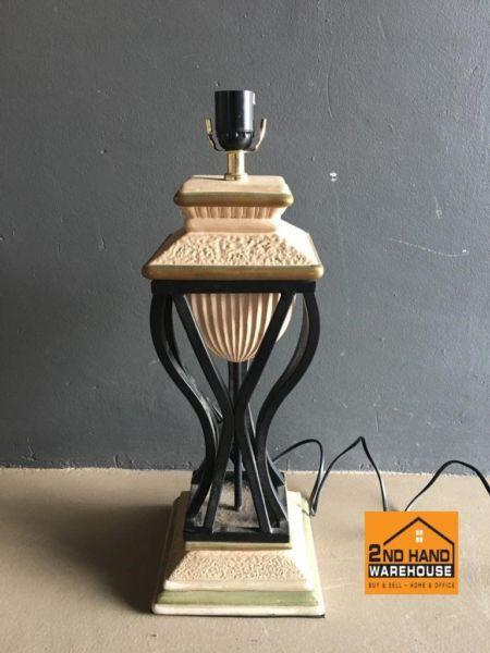 Wrought Iron And Wood Lamp Base