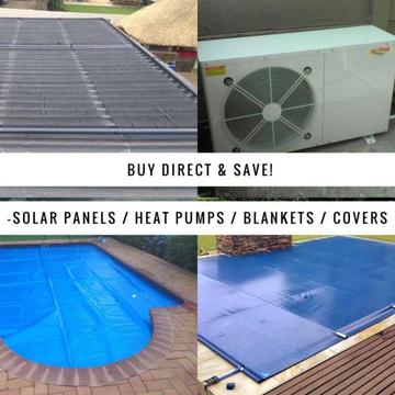 Swimming Pool Heating Specialists // Factory Direct Sales // Solar Panels // Heat Pumps // Blankets