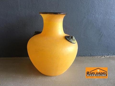 Yellow Glass flower vase