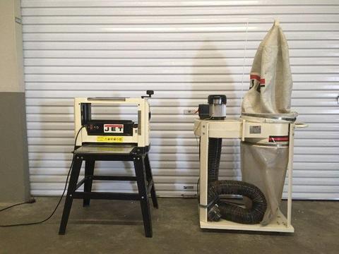 JET PLANER THICKNESSER JWP-12 and DUST COLLECTOR Dc900