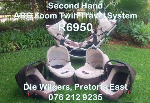 Second Hand ABC Zoom Twin Travel System