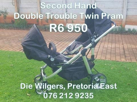 Second Hand Double Trouble Twin Pram