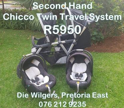 Second Hand Chicco Twin Travel System