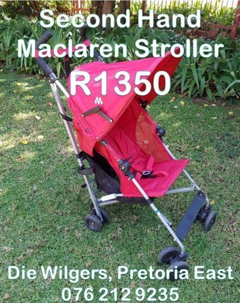 Second Hand Maclaren Stroller - Red