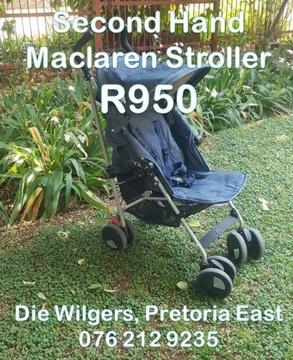 Second Hand Maclaren Stroller - Blue