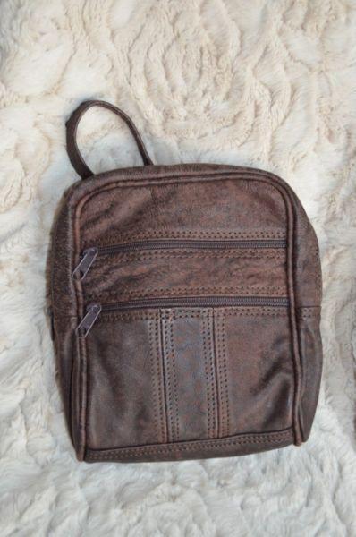 Brown genuine leather bag