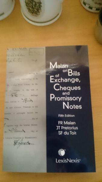 Malan on Bills of Exchange, Cheques and Promissory Notes
