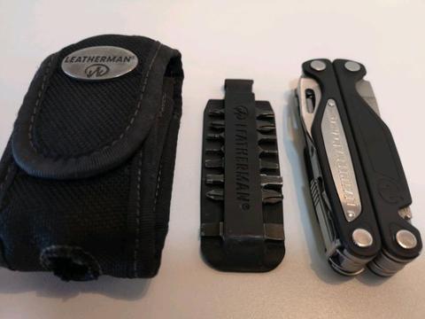 Leatherman Charge ALX with extra bits in pouch