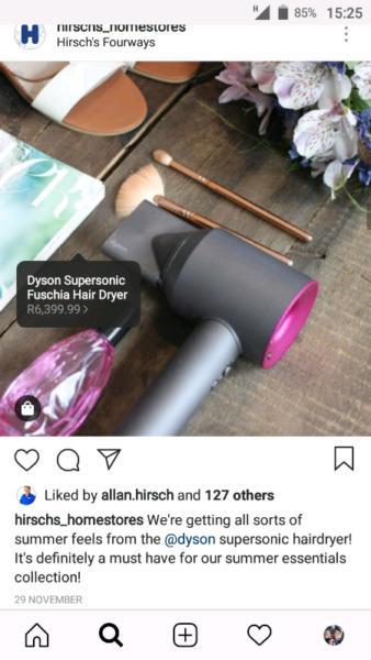 Dyson Supersonic Fuschia hair dryer
