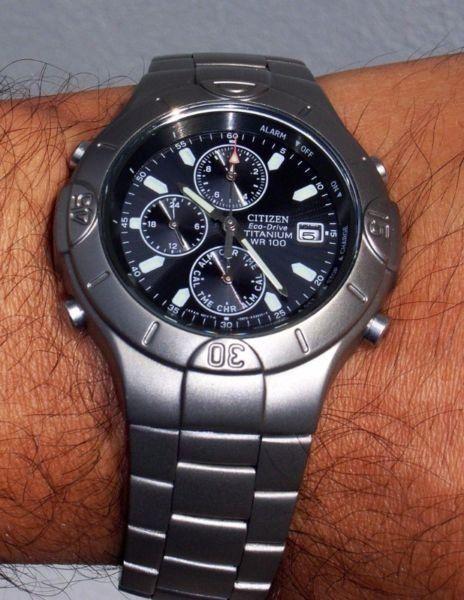 Mens Citizen eco drive Titanium WR100 watch - unwanted gift. Price dropped from R5999 to R3999