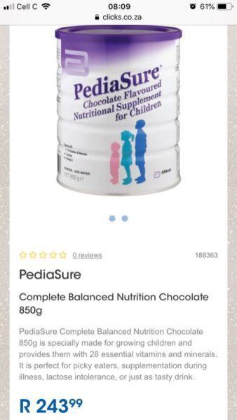 Pediasure vanilla 850g