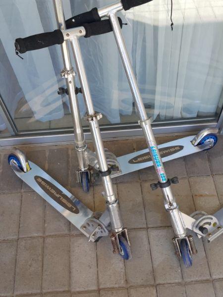 Scooters - metal two wheeler kiddies scooters