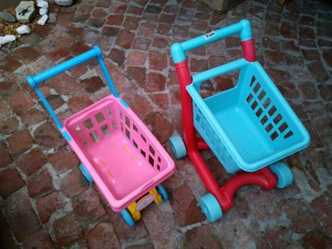 2 Kiddies shopping trolleys