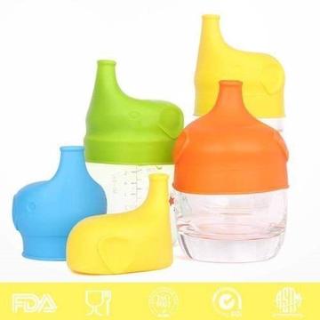Cute Healthy Silicone Kids Baby Sippy Lids - Make Most Cups a Sippy Cup Leak Proof