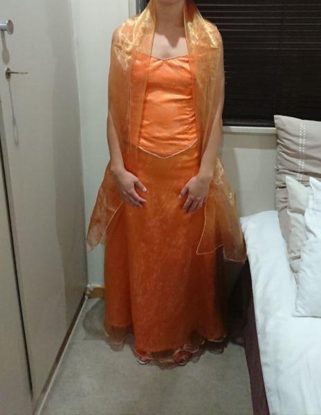 Beautiful orange matric dress/Evening dress