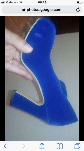 Ladies Blue Suede Shoes