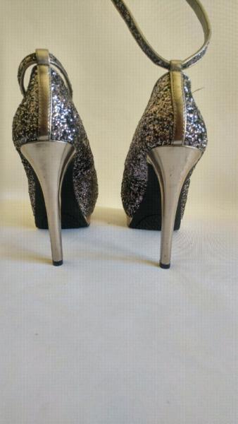 Glittery super high heels- size 7