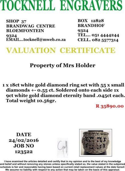 Secondhand 18ct White Gold Diamond Ring Set