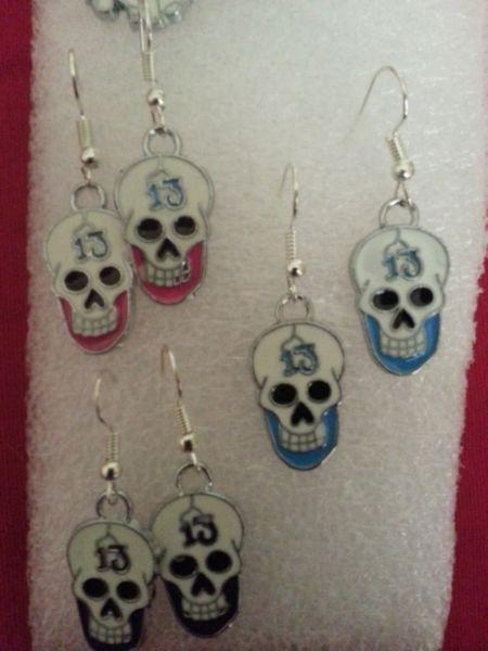 Fun skull earrings