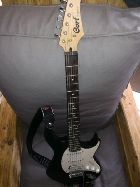 Cort guitar + Fender mustang amplifier