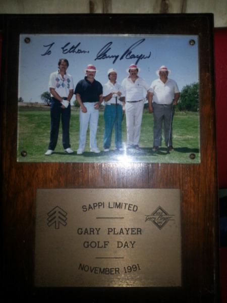 Gary player gold day plaque