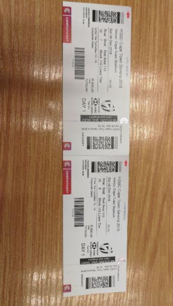 2 X Rugby Sevens Red Area Tickets