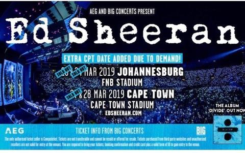 Ed Sheeran Johannesburg Saturday