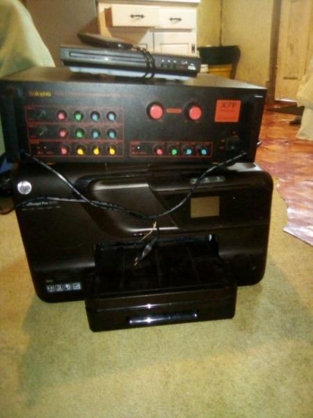 Amplifier, printer and dvd player for sale