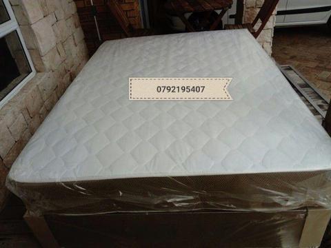 120kg double bed high base and mattress brand new still plastic sealed 0792195407