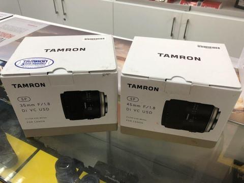 Tamron 35mm and 45mm f1.8 lens