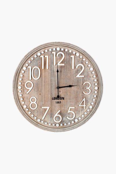 Washed Wood Clock