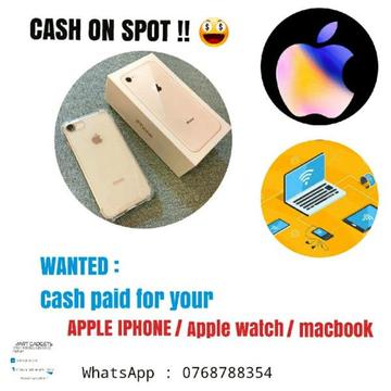 SELL/ TRADE IN YOUR APPLE DEVICE ( IPHONE/ MACBOOK/ APPLE WATCH) ( 0768788354)