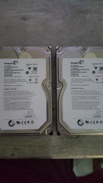 Seagate Baracuda 1TB x2