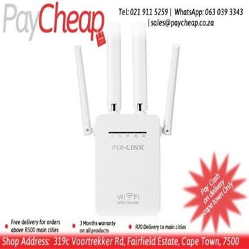 PIX-LINK Home Mini 300Mbps Wireless WiFi Router / Repeater Extender / AP Mode w/ 4 External Antennas