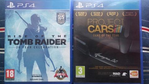 Project Cars and Rise of the Tomb Raider (both GOTY editions) PS4