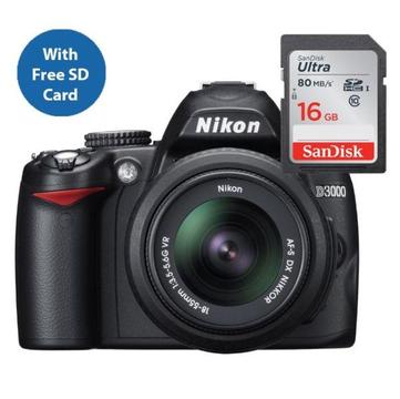 Nikon D3000 DSLR Camera with 18-55mm Lens Kit