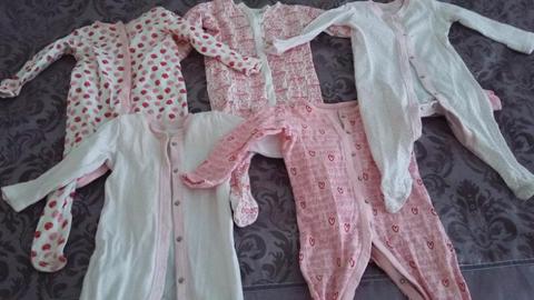 Baby girl bundle baby growers 3-6 months