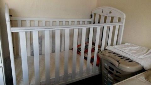 Baby cot,bathing-table and high-chair
