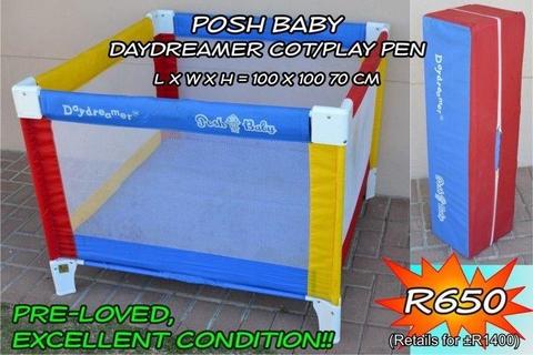 Large Posh Baby DayDreamer Cot/Play Pen