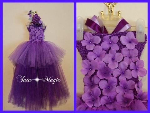 SALE ON FLOWER TUTU DRESS FOR DEBS BALL/ FLOWER GIRLS AND PARTIES