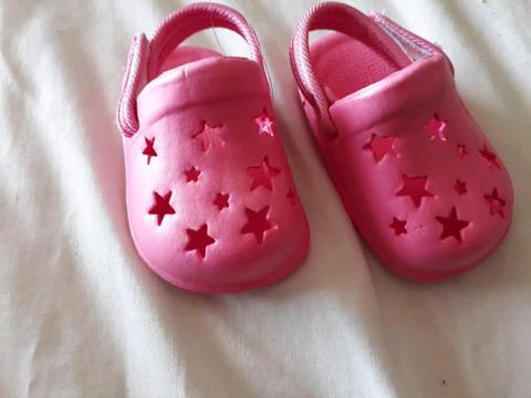 Baby crocs R20 shoes R30 and slippers R30